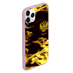 Чехол iPhone 11 Pro матовый Имперская Россия желтый огонь, цвет: 3D-розовый — фото 2