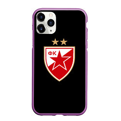 Чехол iPhone 11 Pro матовый Црвена Звезда logo fc, цвет: 3D-фиолетовый