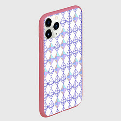 Чехол iPhone 11 Pro матовый Криптовалюта Ethereum на белом, цвет: 3D-малиновый — фото 2