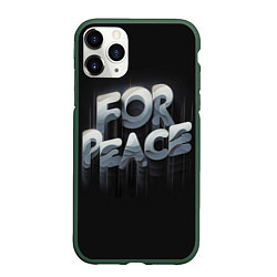 Чехол iPhone 11 Pro матовый Голосую за мир, цвет: 3D-темно-зеленый