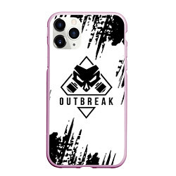 Чехол iPhone 11 Pro матовый Rainbow six outbreak черные краски, цвет: 3D-розовый