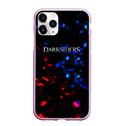 Чехол iPhone 11 Pro матовый Darksiders space logo, цвет: 3D-розовый