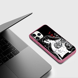 Чехол iPhone 11 Pro матовый Сугуру Гето и татуировка Jujutsu Kaisen, цвет: 3D-малиновый — фото 2