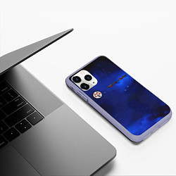 Чехол iPhone 11 Pro матовый Metro 2033 космос, цвет: 3D-светло-сиреневый — фото 2