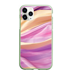 Чехол iPhone 11 Pro матовый Нежный розовый и желтый