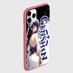 Чехол iPhone 11 Pro матовый Сёгун Райдэн из игры Геншин импакт, цвет: 3D-малиновый — фото 2