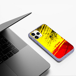 Чехол iPhone 11 Pro матовый Borussia color краски спорт, цвет: 3D-светло-сиреневый — фото 2