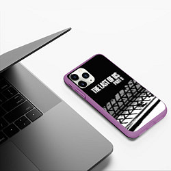 Чехол iPhone 11 Pro матовый The Last of Us краски асфальт, цвет: 3D-фиолетовый — фото 2