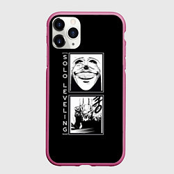 Чехол iPhone 11 Pro матовый Solo leveling Commandments, цвет: 3D-малиновый
