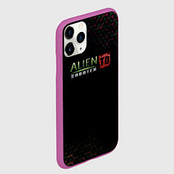 Чехол iPhone 11 Pro матовый Alien Shooter космос тема, цвет: 3D-фиолетовый — фото 2