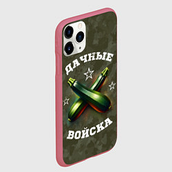 Чехол iPhone 11 Pro матовый Дачные войска - отряд кабачка, цвет: 3D-малиновый — фото 2