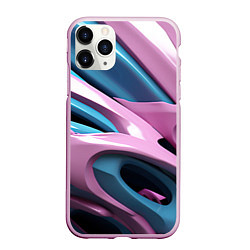 Чехол iPhone 11 Pro матовый Пластичная абстракция, цвет: 3D-розовый