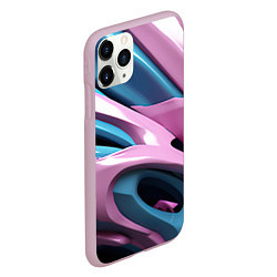 Чехол iPhone 11 Pro матовый Пластичная абстракция, цвет: 3D-розовый — фото 2