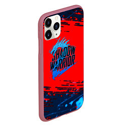 Чехол iPhone 11 Pro матовый Shadow Warrior actions game, цвет: 3D-малиновый — фото 2