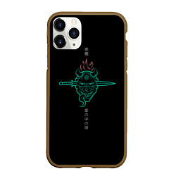 Чехол iPhone 11 Pro матовый Japanese demon Oni