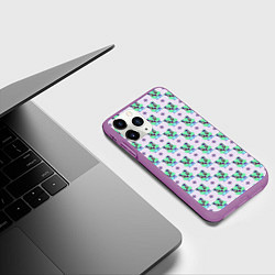 Чехол iPhone 11 Pro матовый Мультяшный бурундук, цвет: 3D-фиолетовый — фото 2