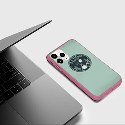Чехол iPhone 11 Pro матовый Дачные войска значок, цвет: 3D-малиновый — фото 2