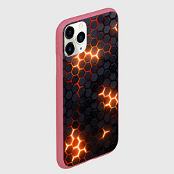 Чехол iPhone 11 Pro матовый Неоновый желтый, цвет: 3D-малиновый — фото 2
