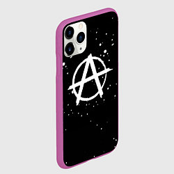 Чехол iPhone 11 Pro матовый Анархия краски, цвет: 3D-фиолетовый — фото 2