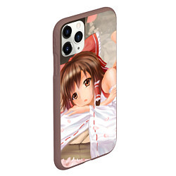 Чехол iPhone 11 Pro матовый Touhou Project Рейму милая, цвет: 3D-коричневый — фото 2