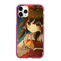 Чехол iPhone 11 Pro матовый Touhou Project Рейму fight