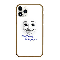 Чехол iPhone 11 Pro матовый Dont worry be happy