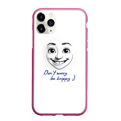 Чехол iPhone 11 Pro матовый Dont worry be happy