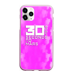 Чехол iPhone 11 Pro матовый 30 seconds to mars pink, цвет: 3D-розовый