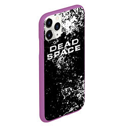 Чехол iPhone 11 Pro матовый Мёртвый космос брызги красок, цвет: 3D-фиолетовый — фото 2