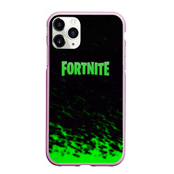 Чехол iPhone 11 Pro матовый Fortnite краски зелёные