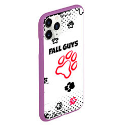 Чехол iPhone 11 Pro матовый Fall Guys kids game pattern, цвет: 3D-фиолетовый — фото 2