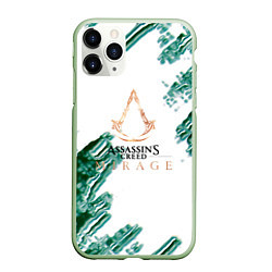 Чехол iPhone 11 Pro матовый Assasins creed mirage game pattern, цвет: 3D-салатовый