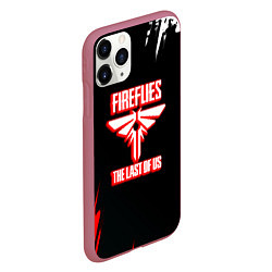 Чехол iPhone 11 Pro матовый The Last of Us краски текстура, цвет: 3D-малиновый — фото 2