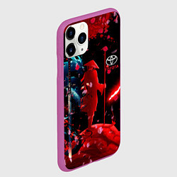 Чехол iPhone 11 Pro матовый Toyota затмение, цвет: 3D-фиолетовый — фото 2