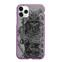 Чехол iPhone 11 Pro матовый Demonic samurai, цвет: 3D-фиолетовый