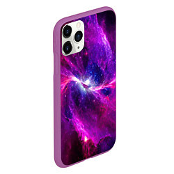 Чехол iPhone 11 Pro матовый Фантастическая галактика, цвет: 3D-фиолетовый — фото 2