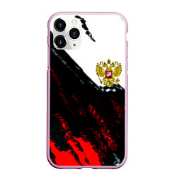 Чехол iPhone 11 Pro матовый Россия краски абстракция, цвет: 3D-розовый