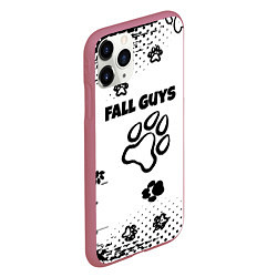 Чехол iPhone 11 Pro матовый Fall Guys game, цвет: 3D-малиновый — фото 2