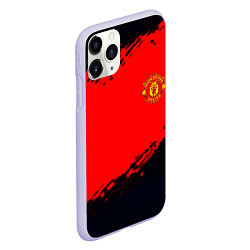 Чехол iPhone 11 Pro матовый Manchester United colors sport, цвет: 3D-светло-сиреневый — фото 2