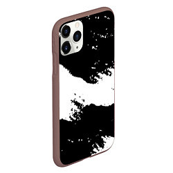Чехол iPhone 11 Pro матовый Чёрнобелые краски, цвет: 3D-коричневый — фото 2