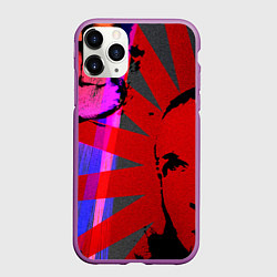Чехол iPhone 11 Pro матовый Красный удар, цвет: 3D-фиолетовый