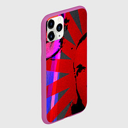 Чехол iPhone 11 Pro матовый Красный удар, цвет: 3D-фиолетовый — фото 2