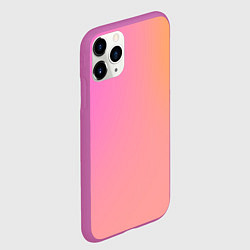 Чехол iPhone 11 Pro матовый Розово-желтый градиент, цвет: 3D-фиолетовый — фото 2