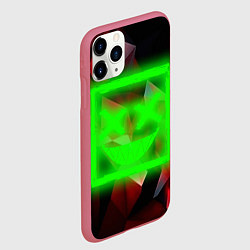Чехол iPhone 11 Pro матовый Неоновый квадрат, цвет: 3D-малиновый — фото 2