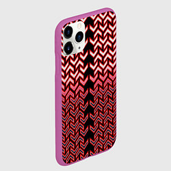 Чехол iPhone 11 Pro матовый Красные стрелки на чёрном фоне киберпанк, цвет: 3D-фиолетовый — фото 2