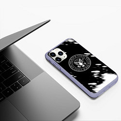 Чехол iPhone 11 Pro матовый Ramones краски, цвет: 3D-светло-сиреневый — фото 2