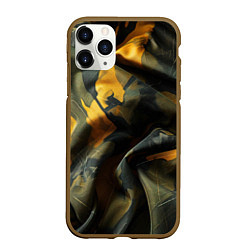 Чехол iPhone 11 Pro матовый Релистичный камуфляж, цвет: 3D-коричневый