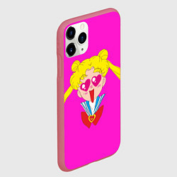 Чехол iPhone 11 Pro матовый Банни Цукино - Сейлор мун парная, цвет: 3D-малиновый — фото 2