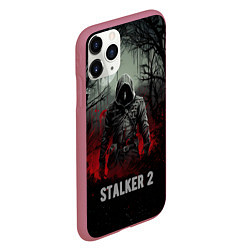 Чехол iPhone 11 Pro матовый Stalker 2 dark mode, цвет: 3D-малиновый — фото 2