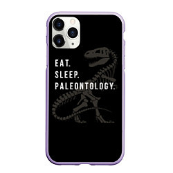 Чехол iPhone 11 Pro матовый Eat sleep paleontology